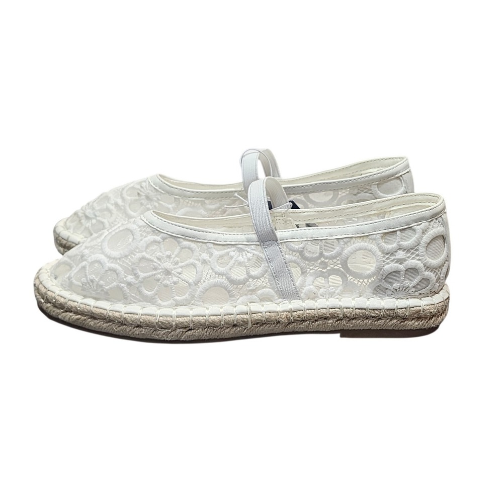 Universal Thread Celia Floral‎ Lace Mary Jane Espadrille Flat Shoes Memory Foam - Picture 2 of 7